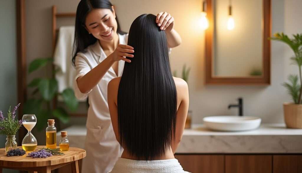 découvrez combien de temps effectuer un bain d'huile pour nourrir vos cheveux en profondeur et maintenir leur santé optimale.