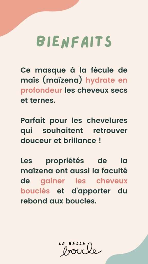 découvrez les bienfaits du masque maïzena pour cheveux et apprenez une recette simple pour nourrir et renforcer votre chevelure naturellement.