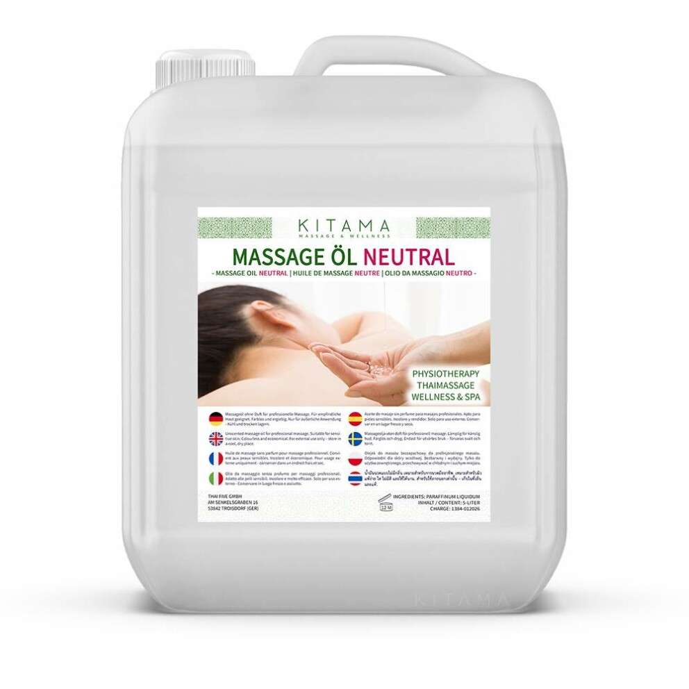huile de massage neutre, idéale pour tous types de peau, offrant une texture légère et une absorption rapide pour un massage relaxant et sans irritation.